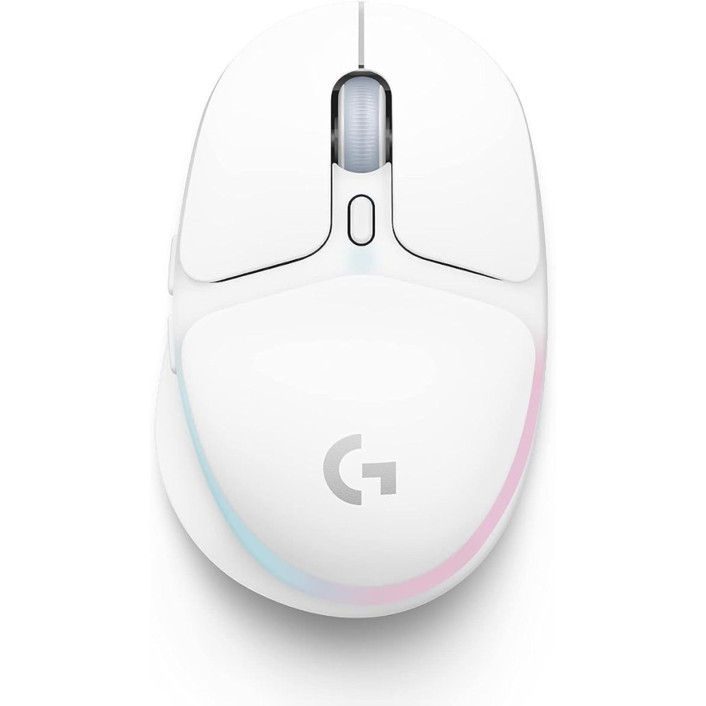 Logitech G G705 Wireless Gaming Mouse, Customisable LIGHTSYNC RGB Lighting, LIGHTSPEED Wireless, Bluetooth Connectivity, Lightweight, PC/Mac/Laptop, White Mist