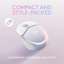 Logitech G G705 Wireless Gaming Mouse, Customisable LIGHTSYNC RGB Lighting, LIGHTSPEED Wireless, Bluetooth Connectivity, Lightweight, PC/Mac/Laptop, White Mist