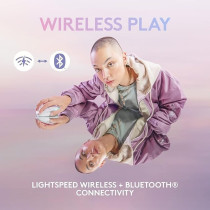 Logitech G G705 Wireless Gaming Mouse, Customisable LIGHTSYNC RGB Lighting, LIGHTSPEED Wireless, Bluetooth Connectivity, Lightweight, PC/Mac/Laptop, White Mist