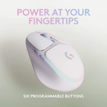 Logitech G G705 Wireless Gaming Mouse, Customisable LIGHTSYNC RGB Lighting, LIGHTSPEED Wireless, Bluetooth Connectivity, Lightweight, PC/Mac/Laptop, White Mist