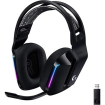 Logitech G733 Lightspeed Wireless Gaming Headset With Suspension Headband, Lightsync RGB, Blue Voice Mic Technology And PRO-G Audio Divers, Black