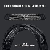 Logitech G733 Lightspeed Wireless Gaming Headset With Suspension Headband, Lightsync RGB, Blue Voice Mic Technology And PRO-G Audio Divers, Black