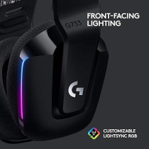 Logitech G733 Lightspeed Wireless Gaming Headset With Suspension Headband, Lightsync RGB, Blue Voice Mic Technology And PRO-G Audio Divers, Black