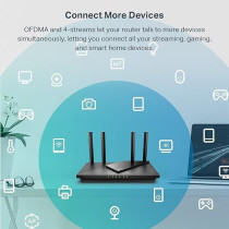 TP-Link AX3000 WiFi 6 Router, 802.11ax Wireless Router, Gigabit, Dual Band Internet Router, SUpports VPN Server And Client, OneMesh Compatible (Archer AX55)