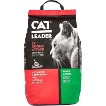 Geohellas Cat Leader 2x Odour Attack Fresh Clumping Litter-Fresh Aroma, 10 Kg