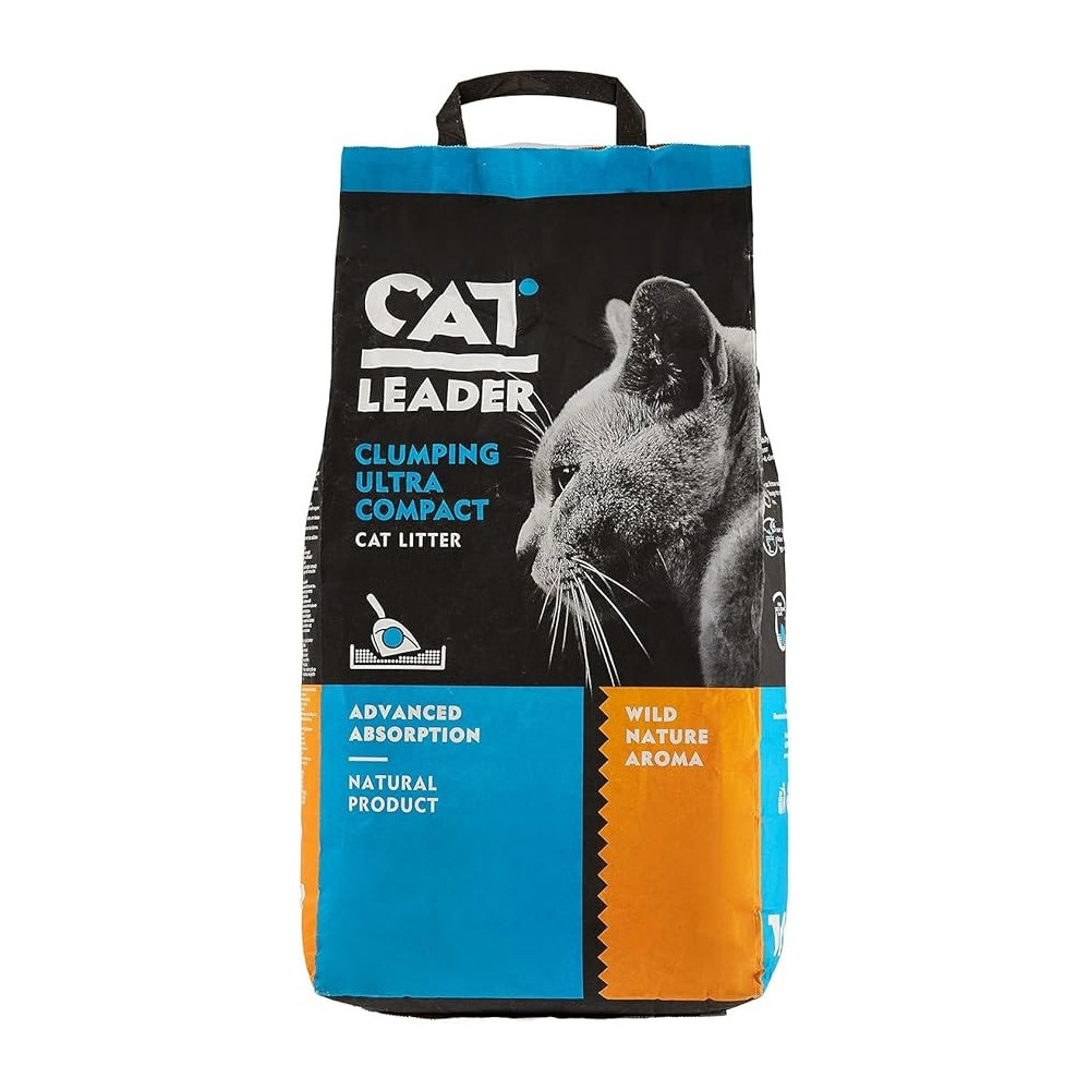 Geohellas Cat Leader Clumping Ultra Compact Litter With Wild Nature Aroma, 10 Kg