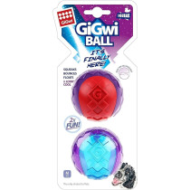 Gigwi Squeaker Ball Set For Dogs, Multi-Colour, Medium, 2 Pieces