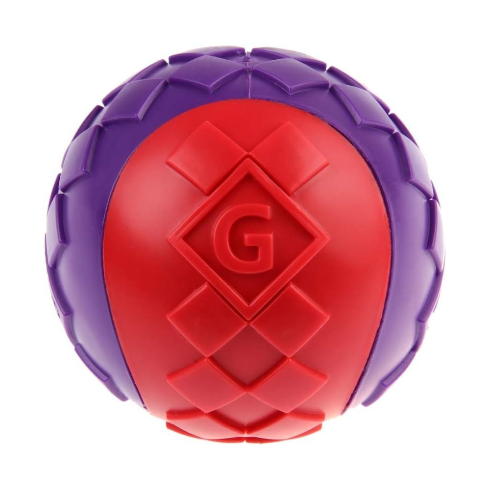 Gigwi Squeaker Ball For Dogs, Red/Purple, Small