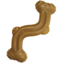 Gigwi Nylon Bone Dog Chew Toy, Medium, Brown