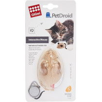 Gigwi Petroid Interactive Mouse Toy For Cats, Beige Colour