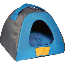 Gigwi Place Pet House Canvas, Blue/Grey Colour, Small