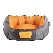 Gigwi Place Soft Bed Canvas For Pet, Grey/Orange, Medium