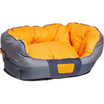 Gigwi Place Soft Bed Canvas For Pet, Grey/Orange, Large