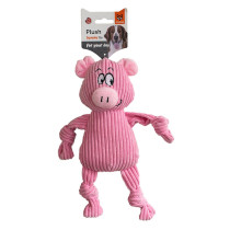 FOFOS Fluffy Pig Dog Toy, Soft And Plush, Pink