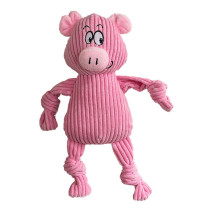 FOFOS Fluffy Pig Dog Toy, Soft And Plush, Pink