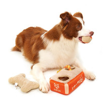 FOFOS Hide And Seek Plush Rope Dog Toy, Multicolour