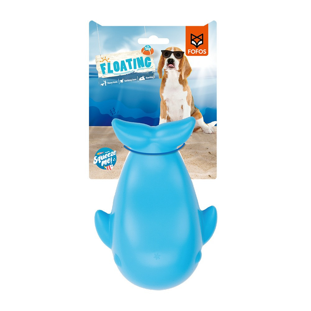 FOFOS Ocean Animal Whale Dog Toy, Blue
