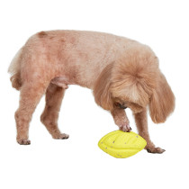 FOFOS Rugby Ball Fetch Dog Toy, Yellow