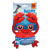 FOFOS Sealife Crab Dog Toy, Red