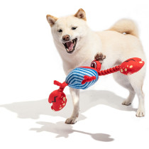 FOFOS Sealife Crab Dog Toy, Red