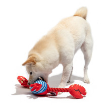 FOFOS Sealife Crab Dog Toy, Red