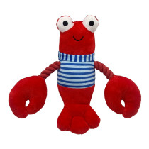 FOFOS Sealife Lobster Dog Toy, Red