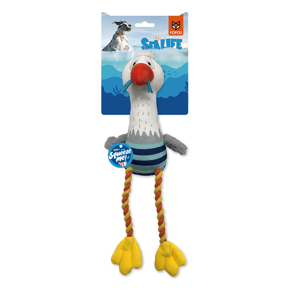 FOFOS Sealife Sea Mew Dog Toy, Multicolour