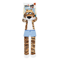 FOFOS Tiger Jumbo Skinnez Dog Toy, Multicolour