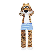 FOFOS Tiger Jumbo Skinnez Dog Toy, Multicolour