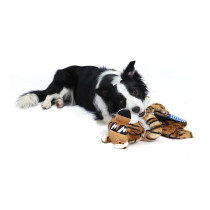 FOFOS Tiger Jumbo Skinnez Dog Toy, Multicolour
