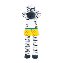 FOFOS Zebra Jumbo Skinnez Dog Toy, Muticolour