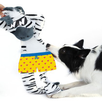 FOFOS Zebra Jumbo Skinnez Dog Toy, Muticolour