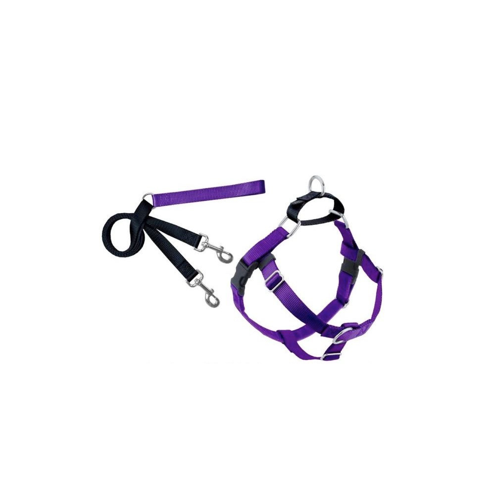 2 Hounds Design Freedom No-Pull Harness And Leash, Purple/Medium 1Inch