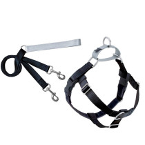 2 Hounds Design Freedom No-Pull Dog Harness Training Package With Leash, Medium, 5/8-Inch Wide, Black