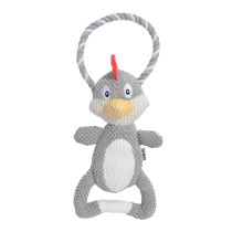 M-PETS Chewtopia Chicken Dog Toy, Grey/White