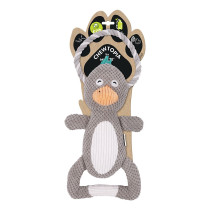 M-PETS Chewtopia Duck Dog Toy, Grey/White