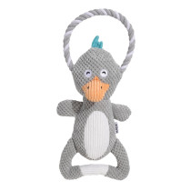M-PETS Chewtopia Duck Dog Toy, Grey/White