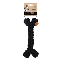 M-PETS Coto Black Bone Eco Friendly Dog Toy, Large