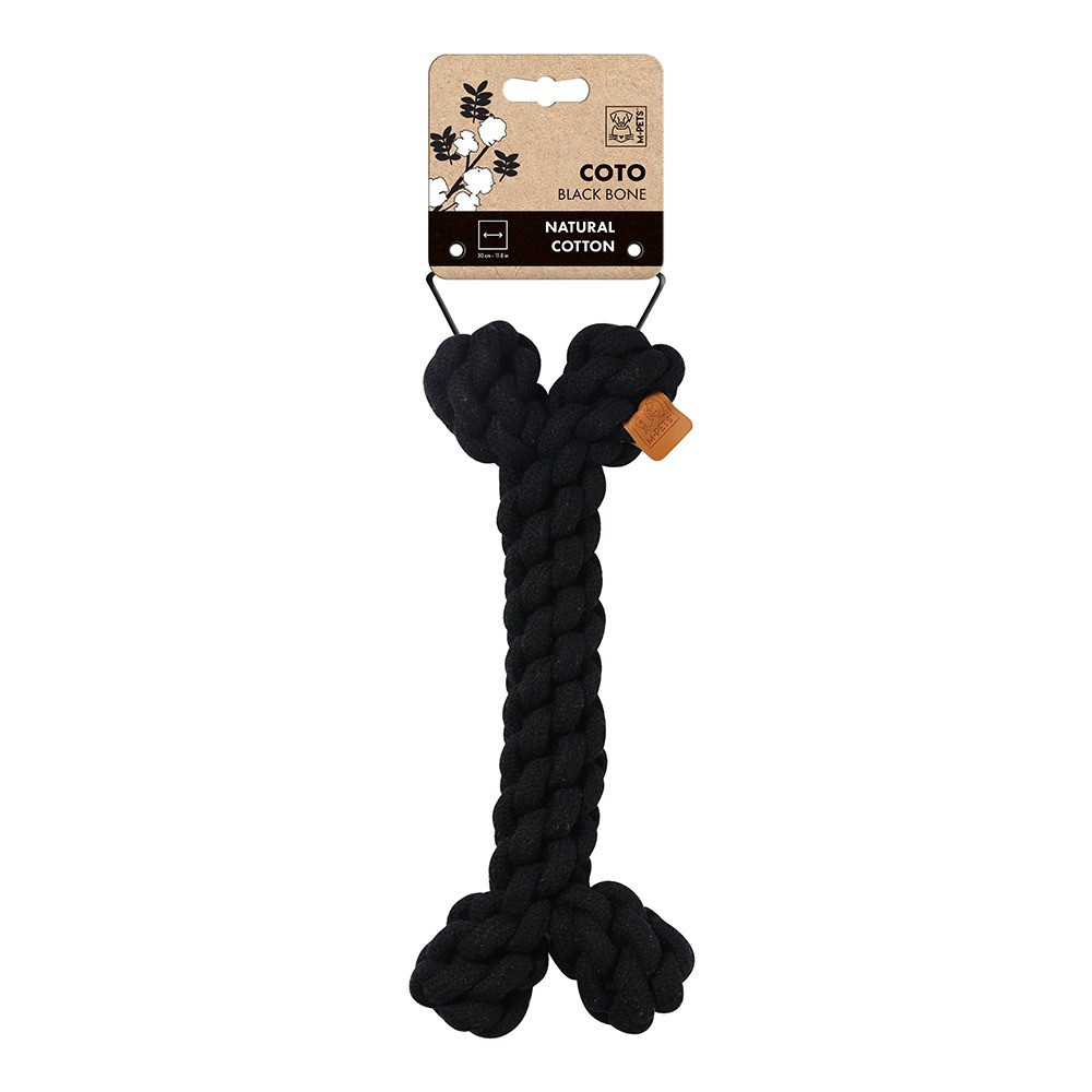 M-PETS Coto Black Bone Eco Friendly Dog Toy, Large