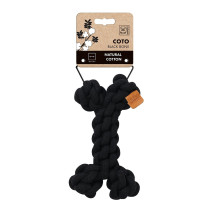 M-PETS Coto Black Bone Eco Friendly Dog Toy, Small