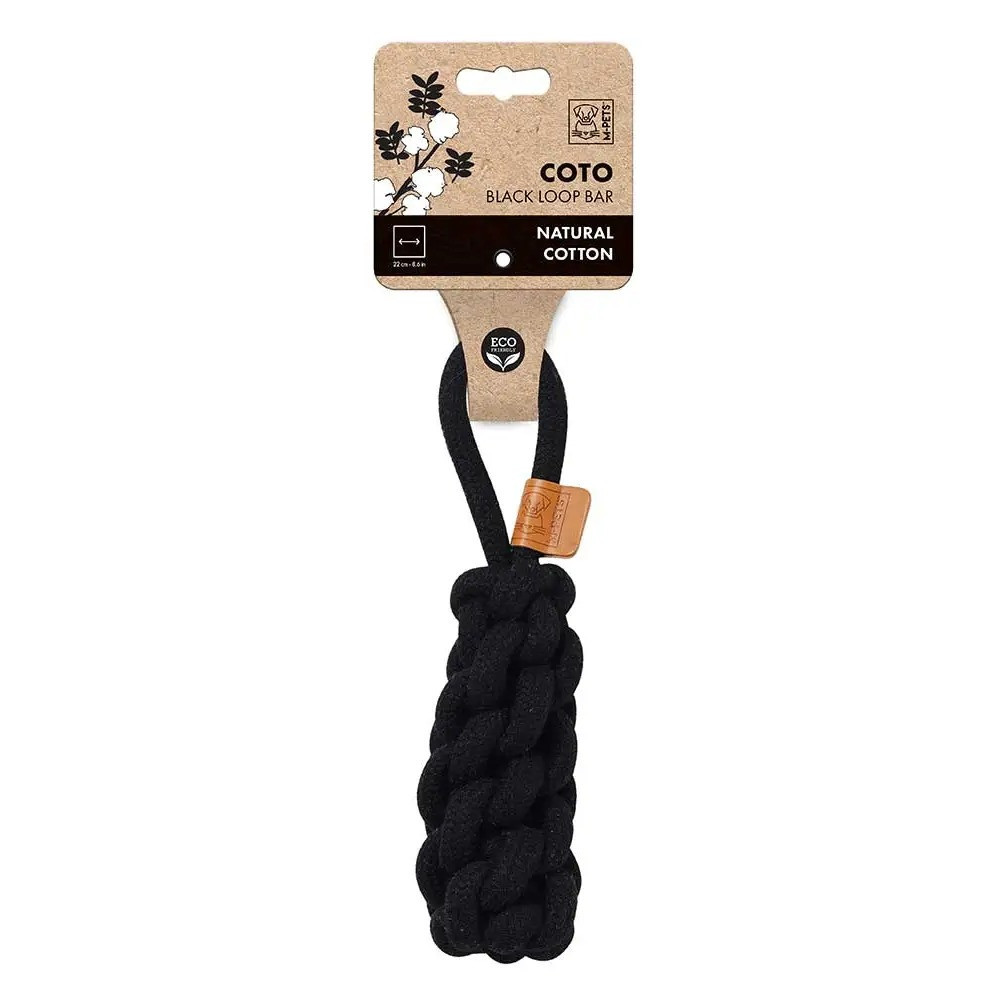 M-PETS Coto Black Loop Bar Eco Friendly Dog Toy, Small