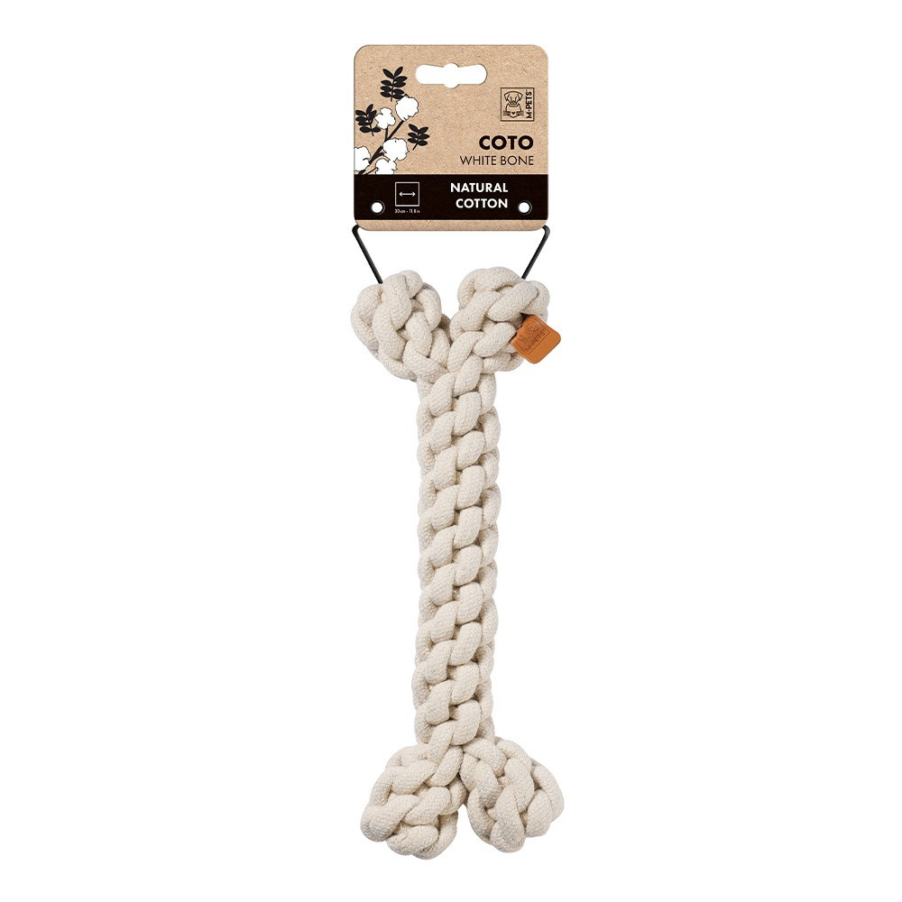 M-PETS Coto White Bone Eco Friendly Dog Toy, Large