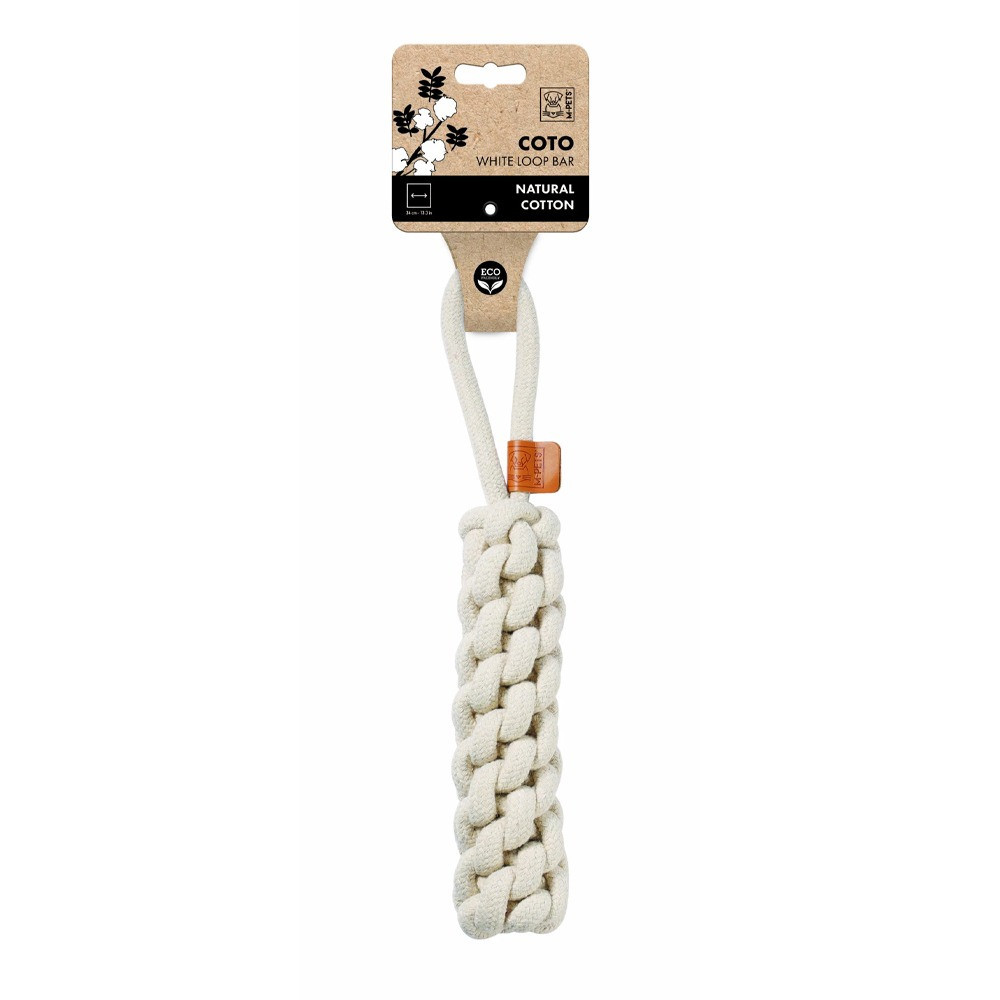 M-PETS Coto White Loop Bar Eco Friendly Dog Toy, Large