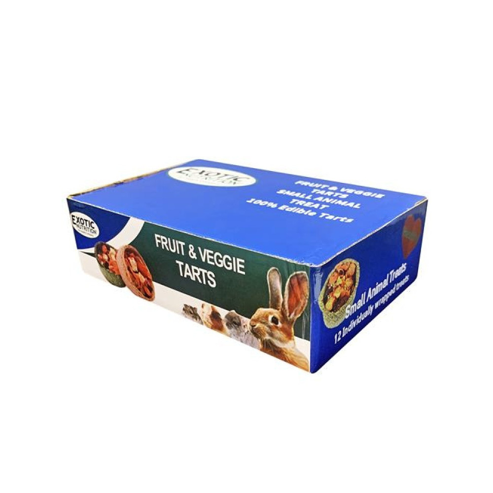 Exotic Nutrition Fruit And Veggie Tarts, 12 Pieces