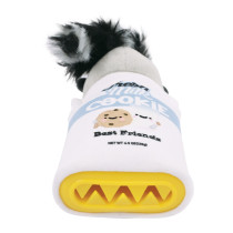 M-PETS Flora Snack Attack Dog Toy, Black/White