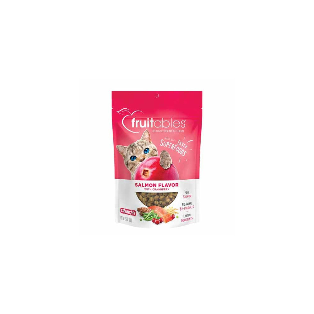 Fruitables Salmon Flavor With Cranberry Cat Treats, 70 G