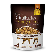 Fruitables Skinny Minis Dog Treats Grilled Bison, 141 G