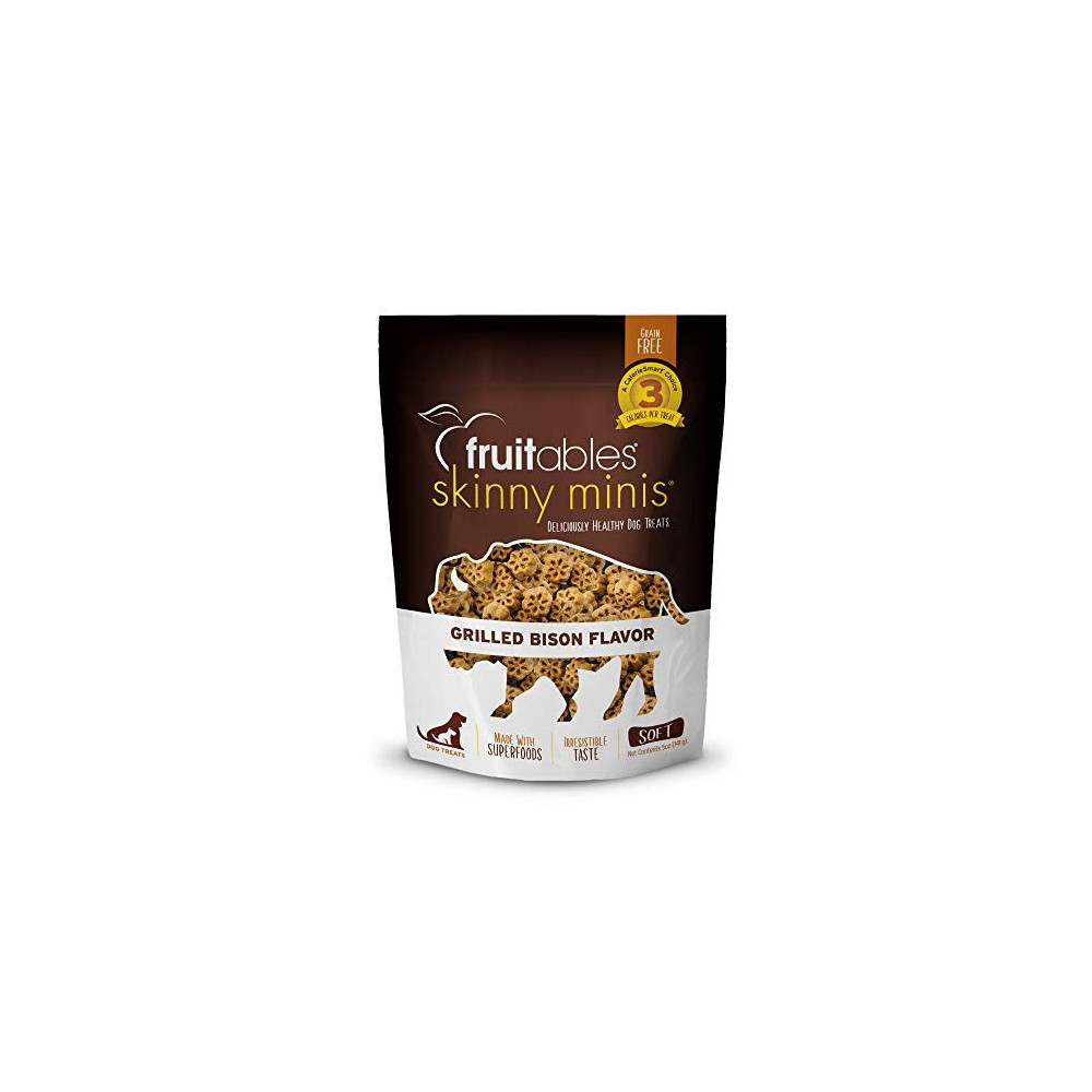Fruitables Skinny Minis Dog Treats Grilled Bison, 141 G