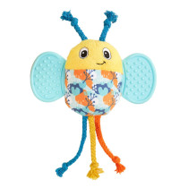 FOFOS Bee Puppy Teething Squeaky Toy, Multicolour