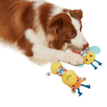 FOFOS Bee Puppy Teething Squeaky Toy, Multicolour